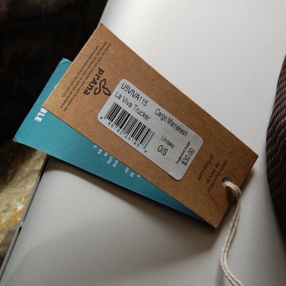 prAna | Women's Red La Viva Truckers Hat Snap-back One Size Fits All NWT (RARE) - Picture 5 of 13